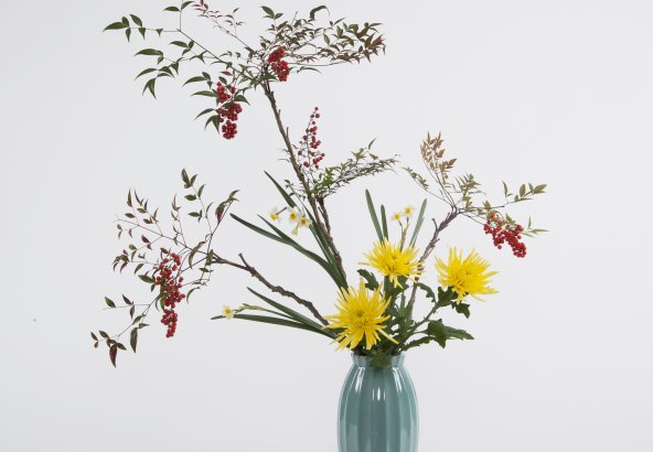 1月のいけばな 格花 - 未生流中山文甫会