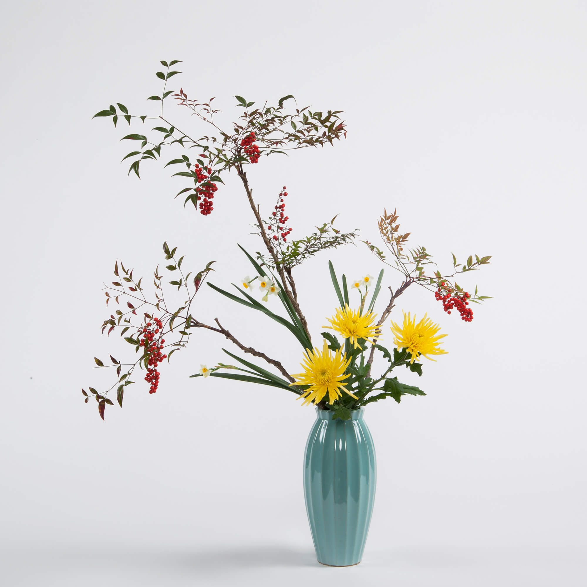 1月のいけばな 瓶花 - 未生流中山文甫会